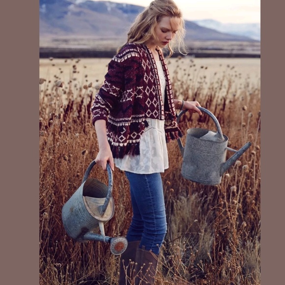 Anthropologie Fringed Vera's cardigan by Mothl - Picture 2 of 5